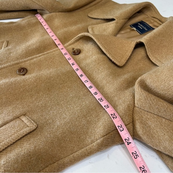 Vintage The Men’s Shop JCPenney Camel Wool Overcoat – Size 44 – Classic Menswear - Picture 9 of 15
